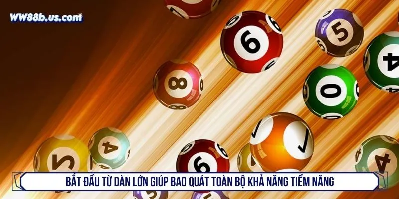 Bắt đầu từ dàn lớn giúp bao quát toàn bộ khả năng tiềm năng