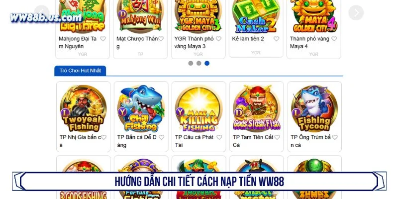 Hướng dẫn người mới nạp tiền tại WW88