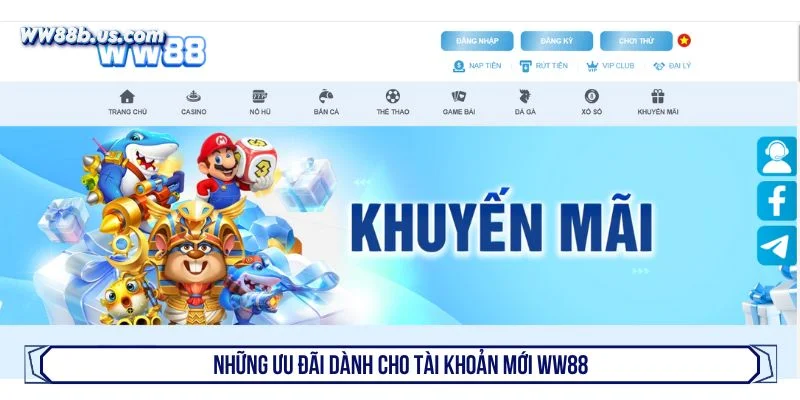 Khám phá ưu đãi dành riêng cho thành viên mới tại WW88