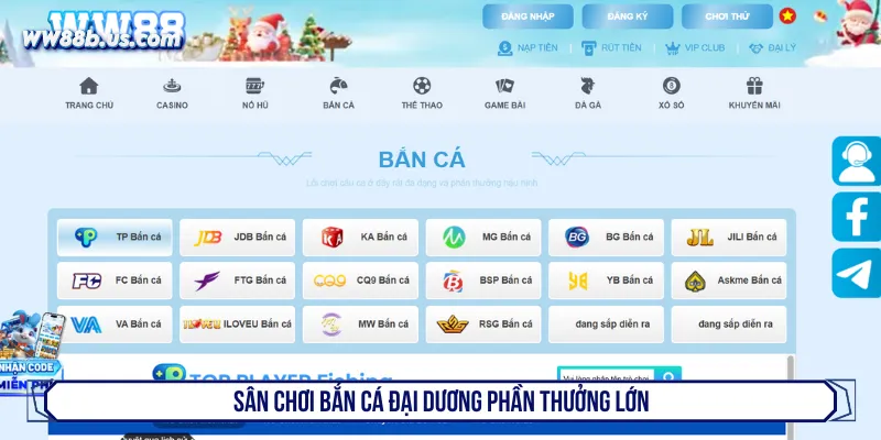Sảnh bắn cá tối ưu đồ họa đại dương vô cùng sôi động