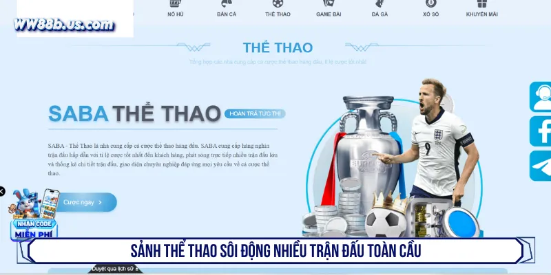 Sảnh thể thao WW88 cung cấp vô vàn giải đấu lớn