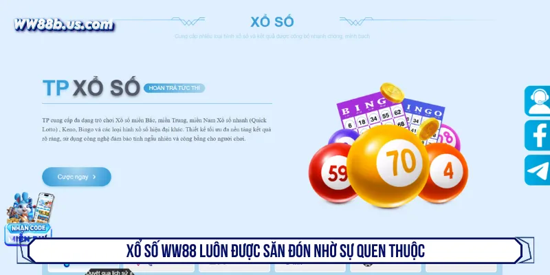 Xổ số tại WW88 mang đến những tựa game hấp dẫn